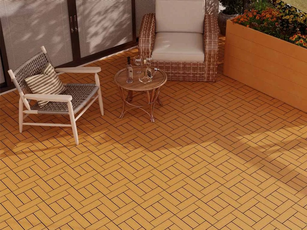 WPC dlaždica LEGI STYLE 30 x 30 cm, teak