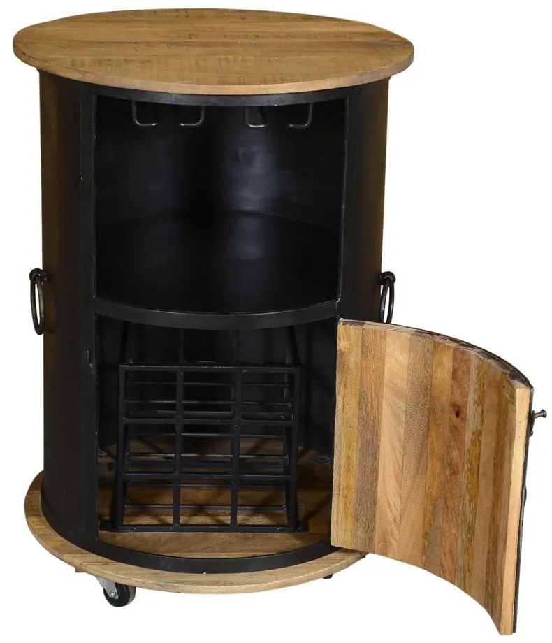 Čierna kovová vinotéka na 9 fliaš, 60x85 cm Luni – Interia Home & Living