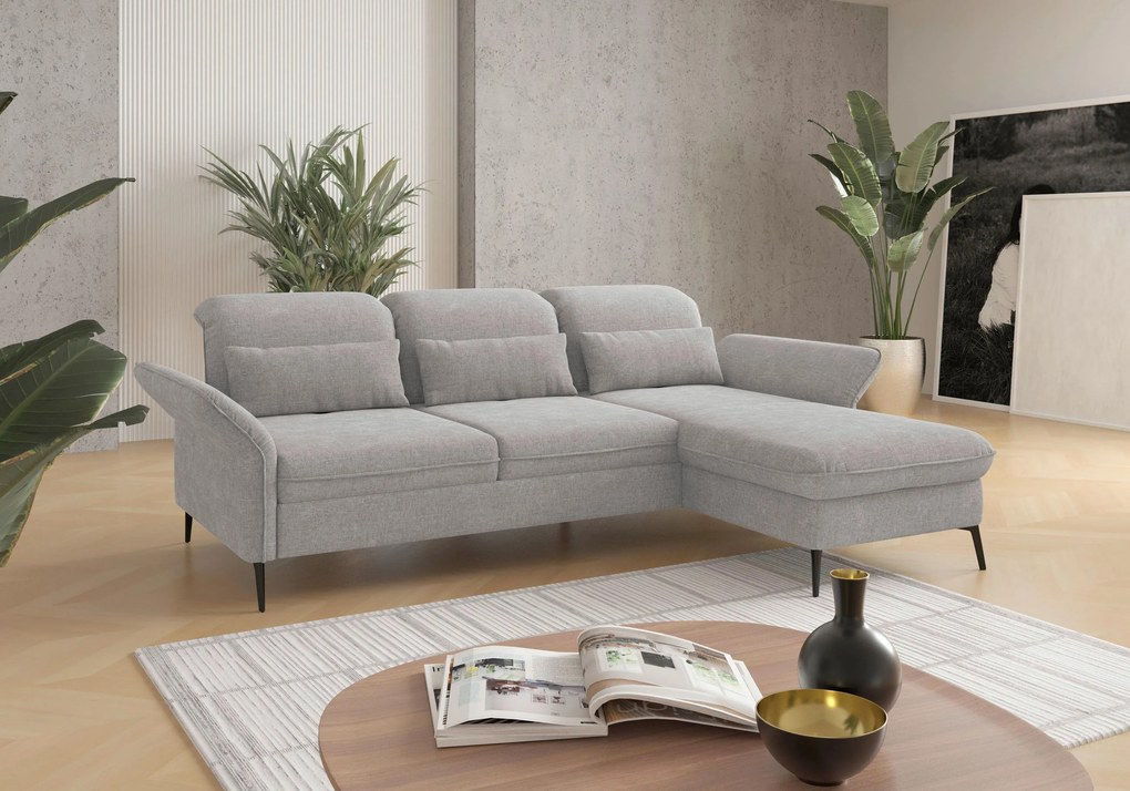 XXXLutz ROHOVÁ SEDAČKA, textil, svetlosivá Sit & More - Sedačky - 000144011851