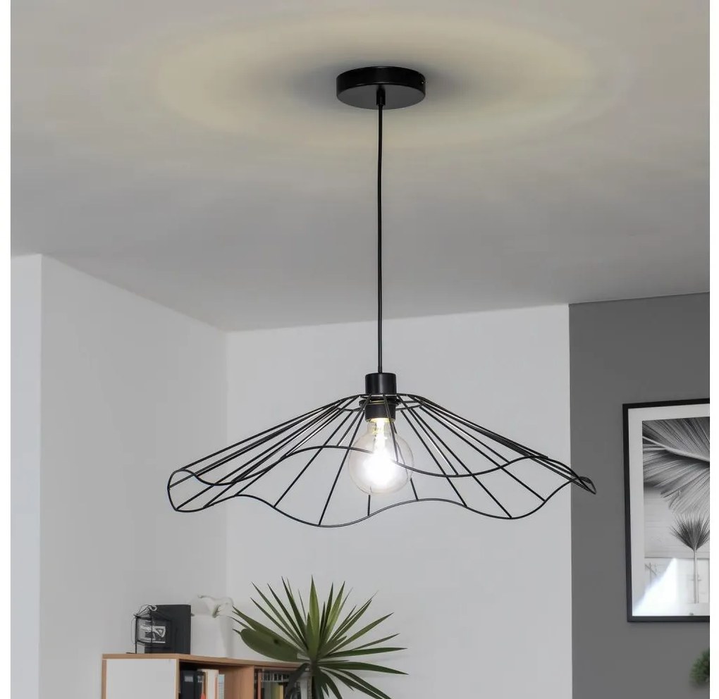 Brilagi - LED luster na lanku CERIA WIRE 1xE27/40W/230V priemer 60 cm čierna