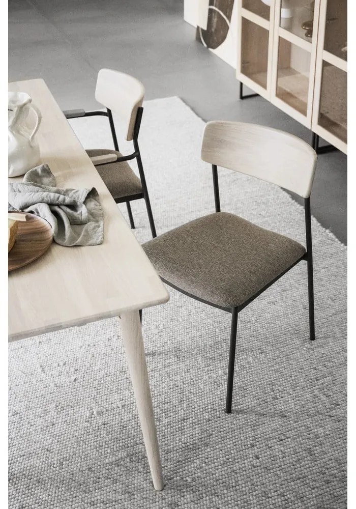 Jedálenská stolička v béžovo-prírodnej farbe v súprave 2 ks Maymont – Rowico