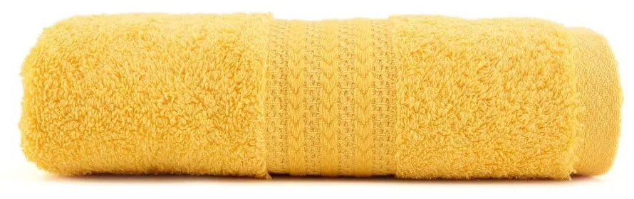 Žltý uterák z čistej bavlny Sunny, 50 x 90 cm