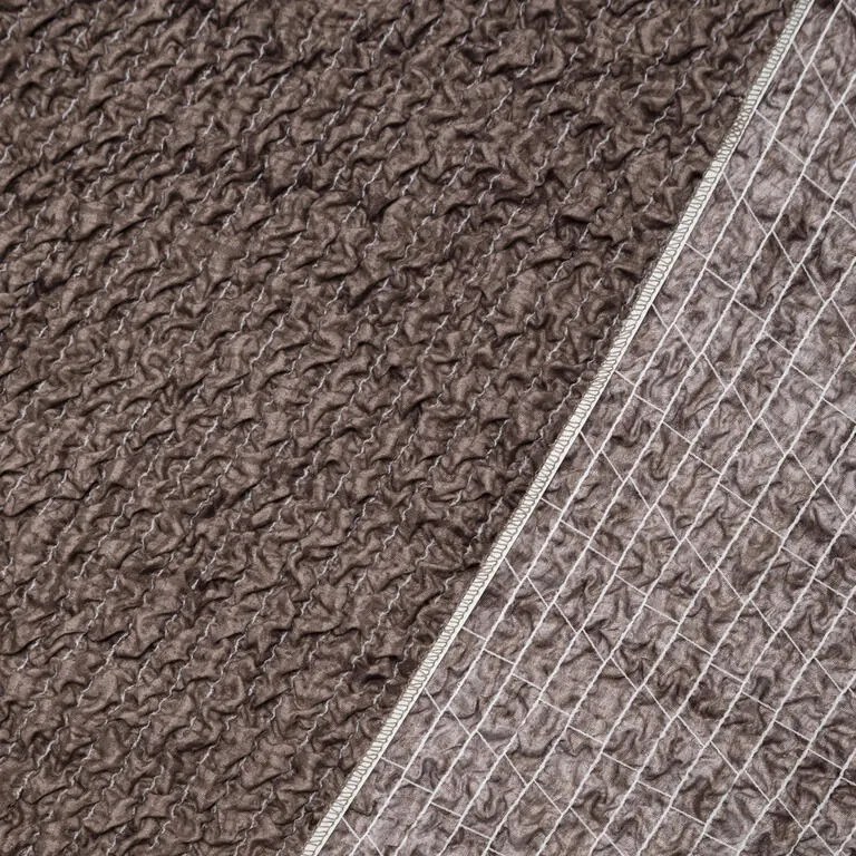 Bielastické poťahy VITTORIA hnedá trojkreslo s drevenými rúčkami (š. 150 - 200 cm)