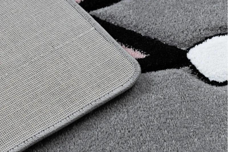 Dywany Łuszczów Detský kusový koberec Petit Cat crown grey - 240x330 cm