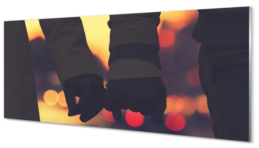 Obraz plexi Ľudia ruky svetla 120x60 cm