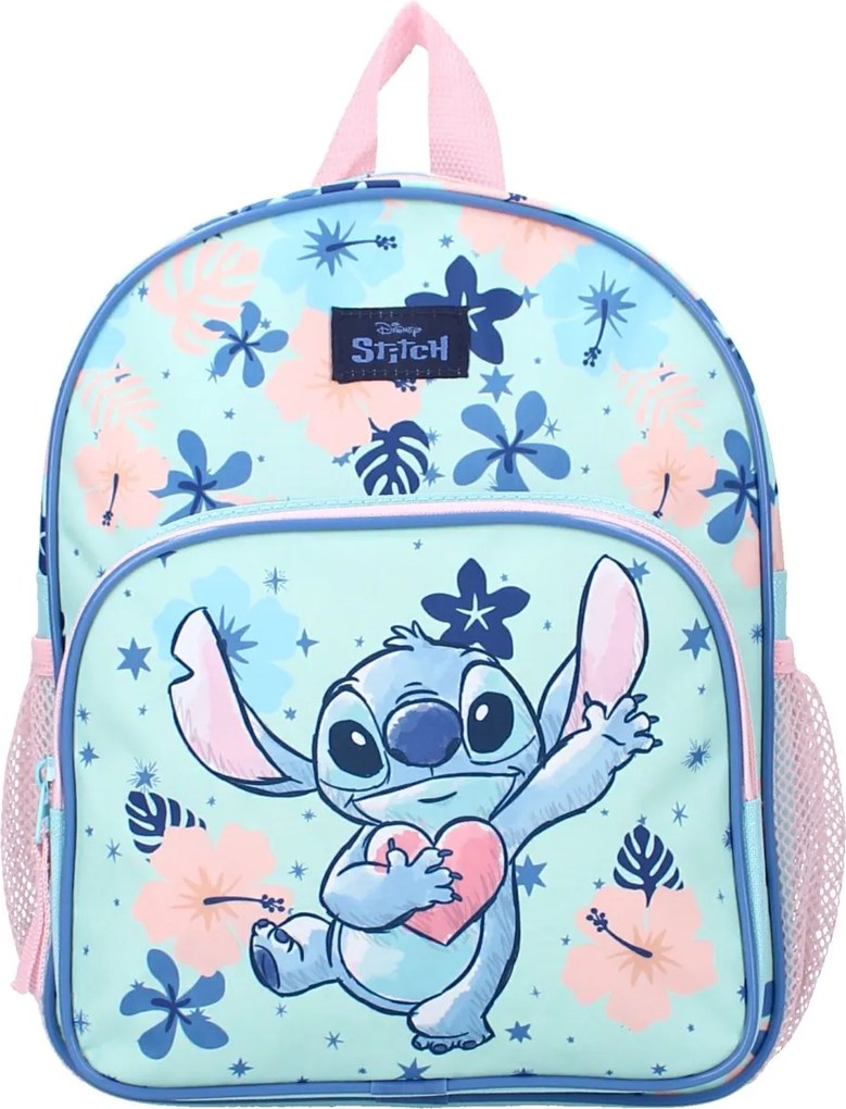 Detský batoh s predným vreckom Lilo a Stitch - motív Stitch so srdiečkom - Disney - 6L
