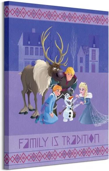 Obraz na plátne Disney Olaf's Frozen Adventure Family is Tradition 60x80cm WDC100354