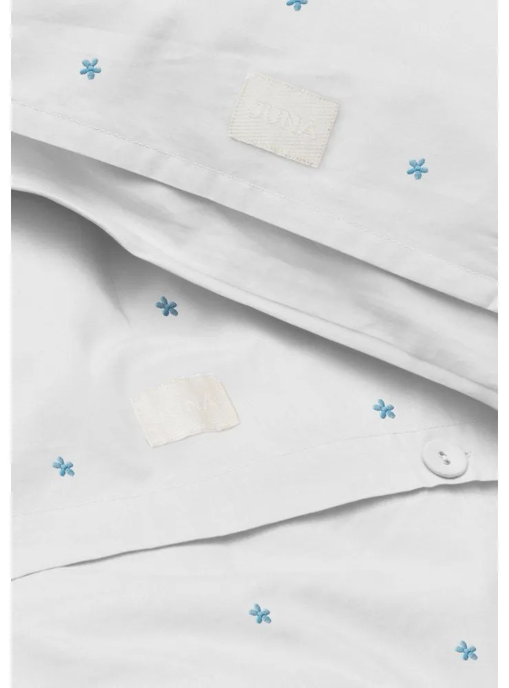 Biele obliečky na jednolôžko z bavlneného perkálu 140x200 cm Daisy – JUNA