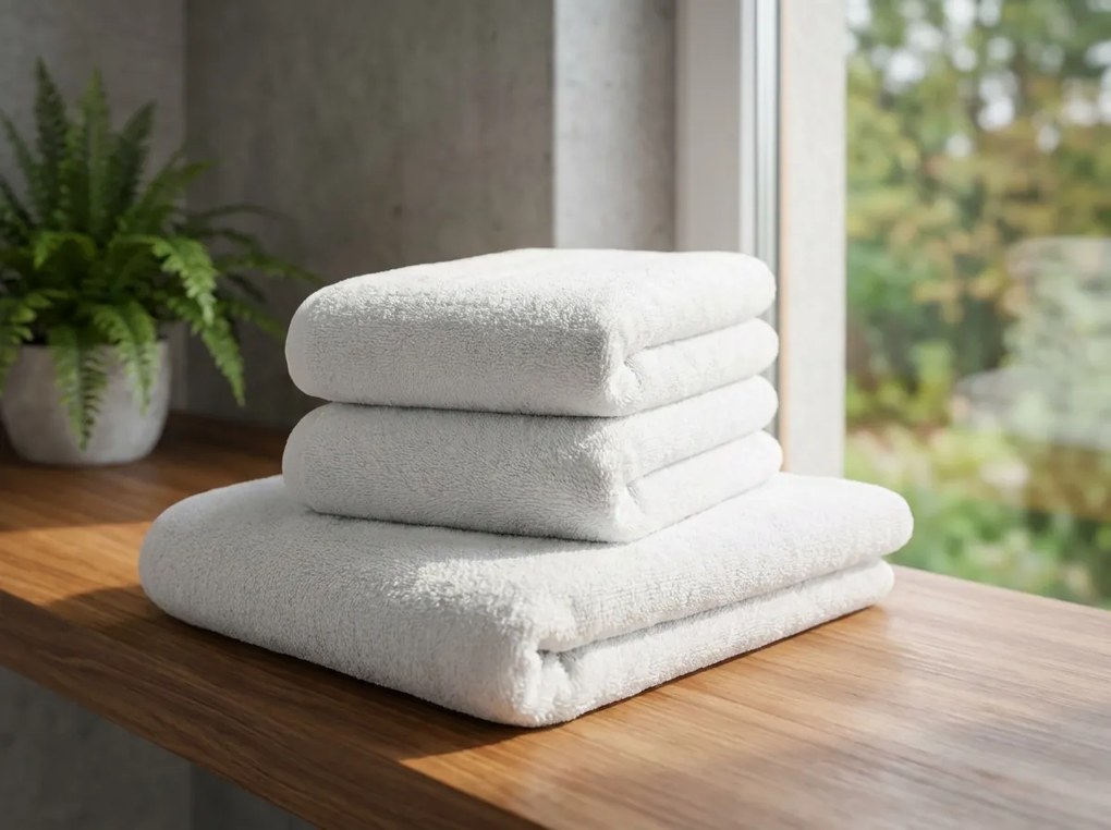 Osuška MONEA 70x140 cm biela, 100% bavlna