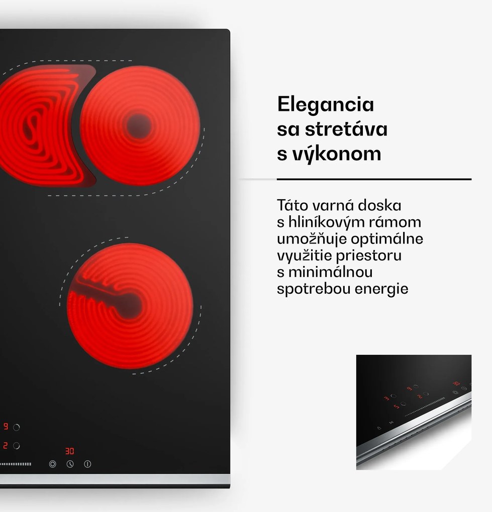 Klarstein Verosteel sklokeramická varná doska | 4 zóny | Minimalistická, Výkonná | 6600 W | 60 cm