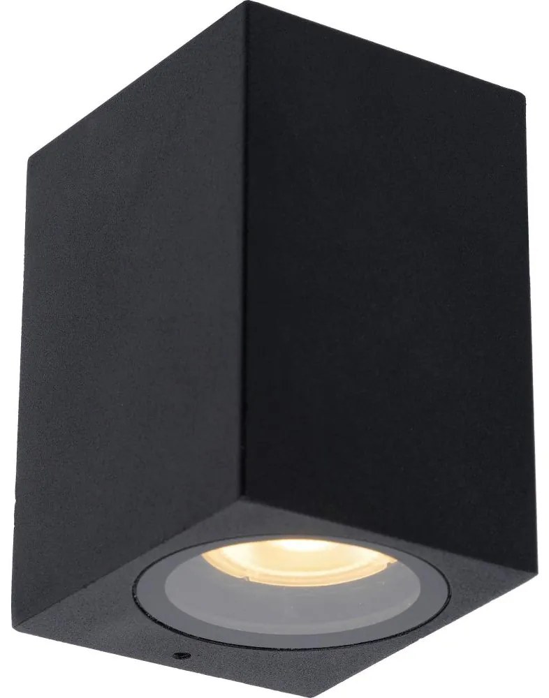 Lucide 69800/01/30 - Vonkajšie nástenné svietidlo ZARO 1xGU10/35W/230V IP44 čierna LC3781