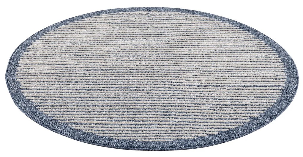 Dekorstudio Moderný okrúhly koberec ART 2231 modrý Priemer koberca: 120cm