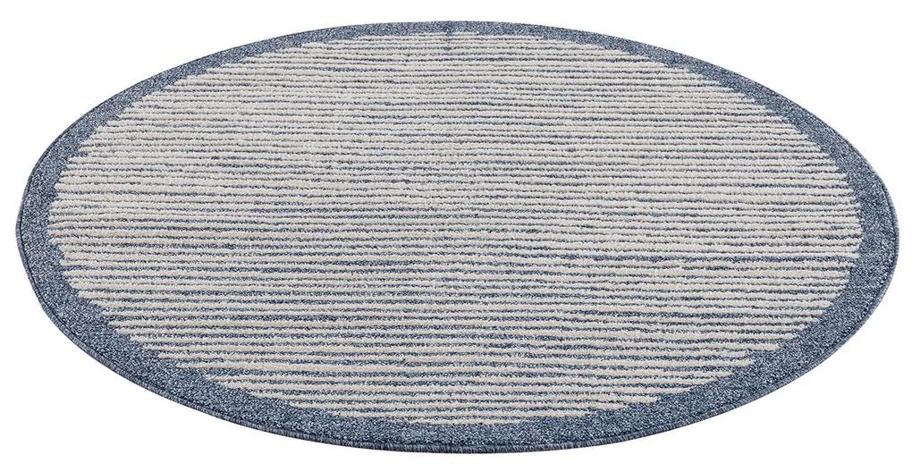 Dekorstudio Moderný okrúhly koberec ART 2231 modrý Priemer koberca: 200cm
