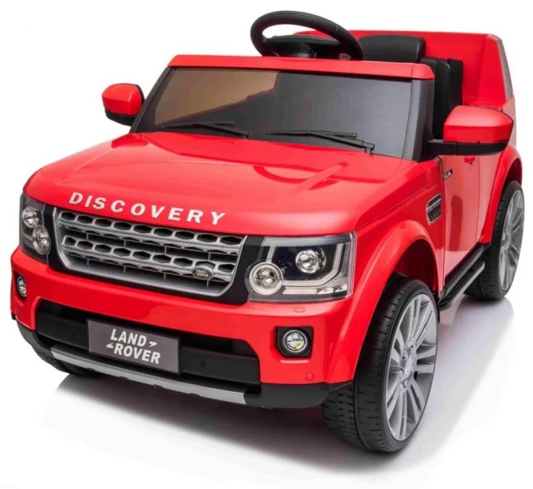 RAMIZ ELEKTRICKÉ AUTÍČKO -LAND ROVER DISCOVERY - NELAKOVANÉ ČERVENÉ - 2x25W MOTOR - 12V/7Ah,BATÉRIA - 2022
