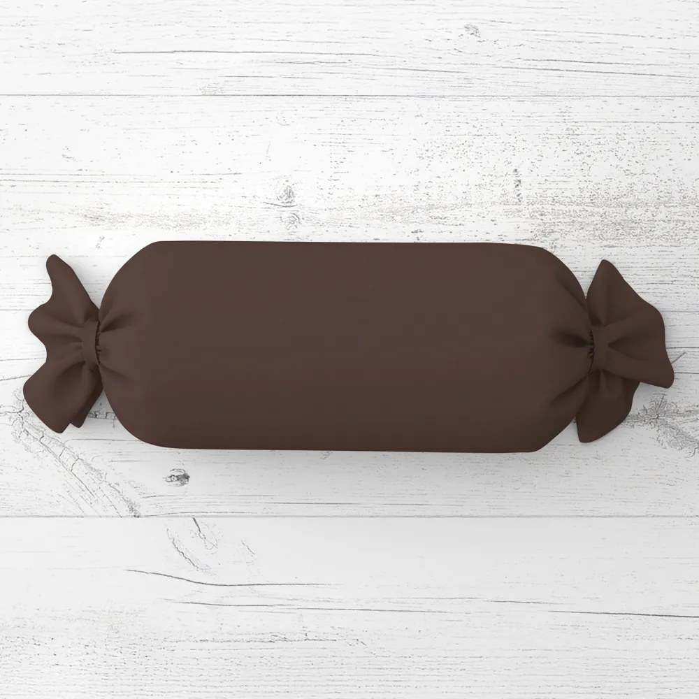 Biante Vankúš valec bonbon Rongo RG-051 Hnedý 15x40 cm