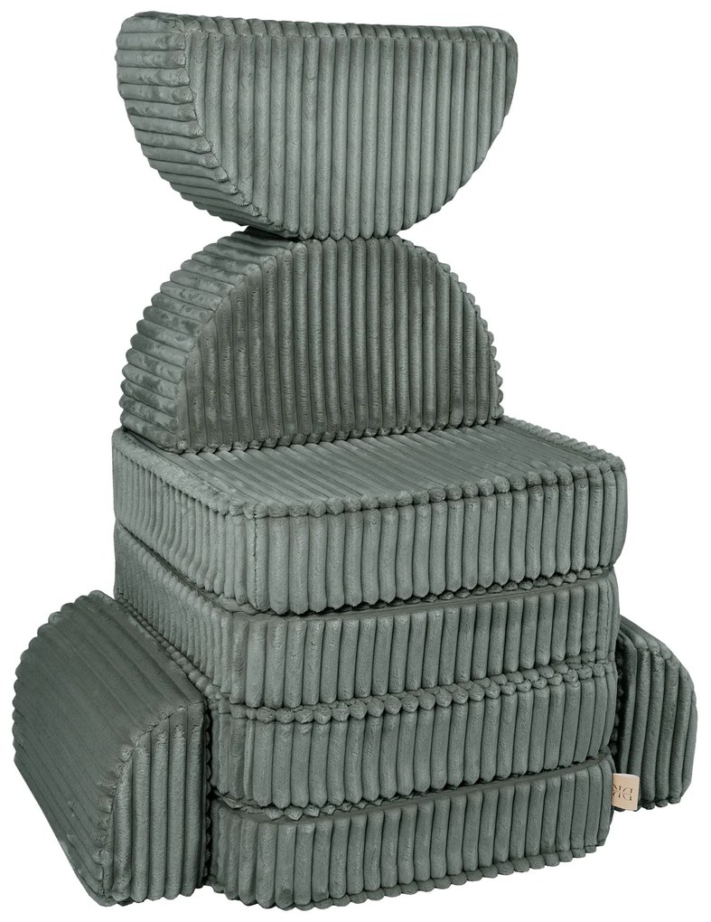 MeowBaby® Churros detská pohovka Max, Pine Forest Green
