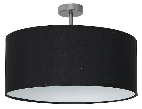 Stropné svietidlo Casino, 1x čierne textilné tienidlo, ch