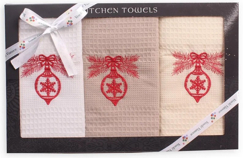 Utierky v darčekovom balení 3 set Vianočné