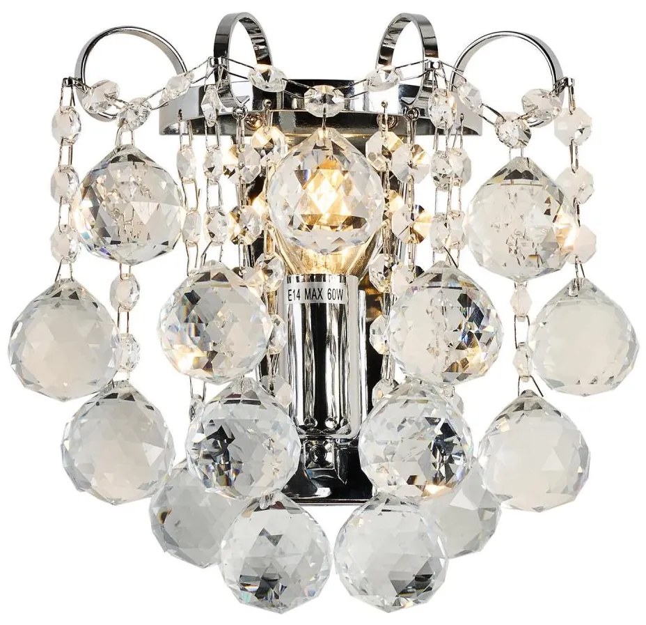 Brilagi - Nástenné svietidlo CRYSTAL 1xE14/60W/230V lesklý chróm BG1072