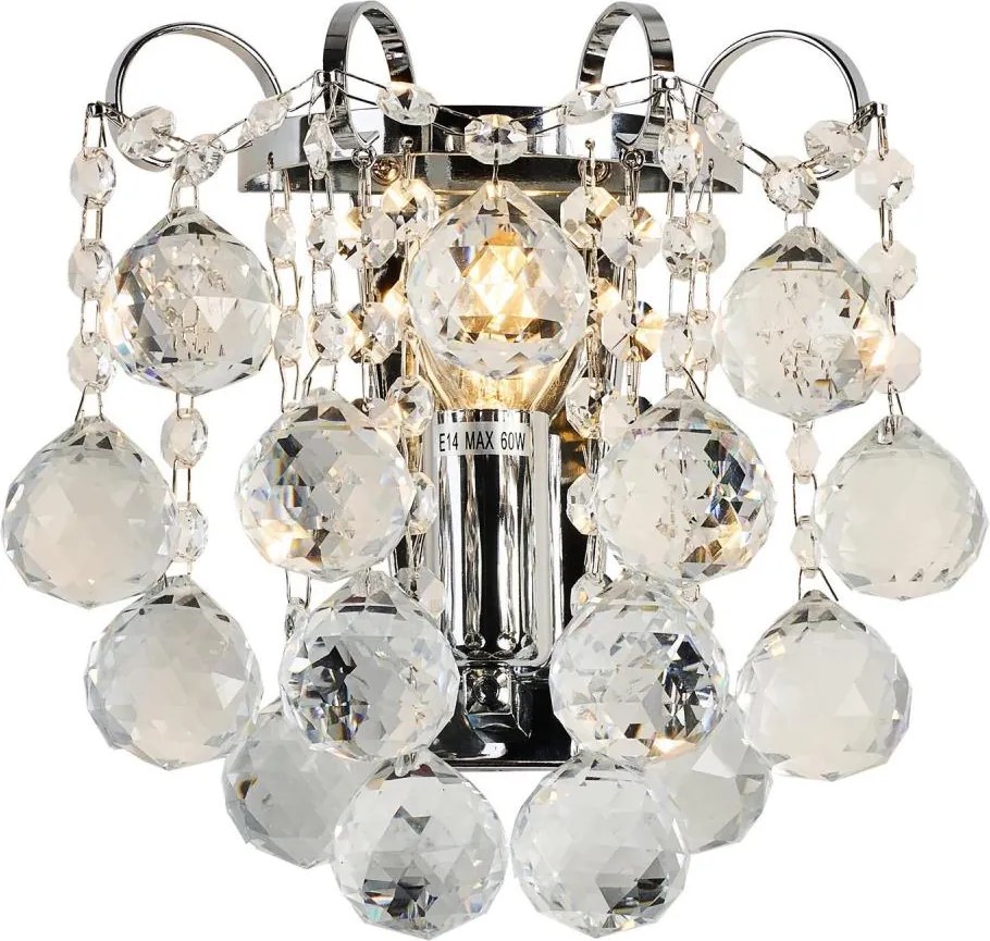 Brilagi - Nástenné svietidlo CRYSTAL 1xE14/60W/230V lesklý chróm