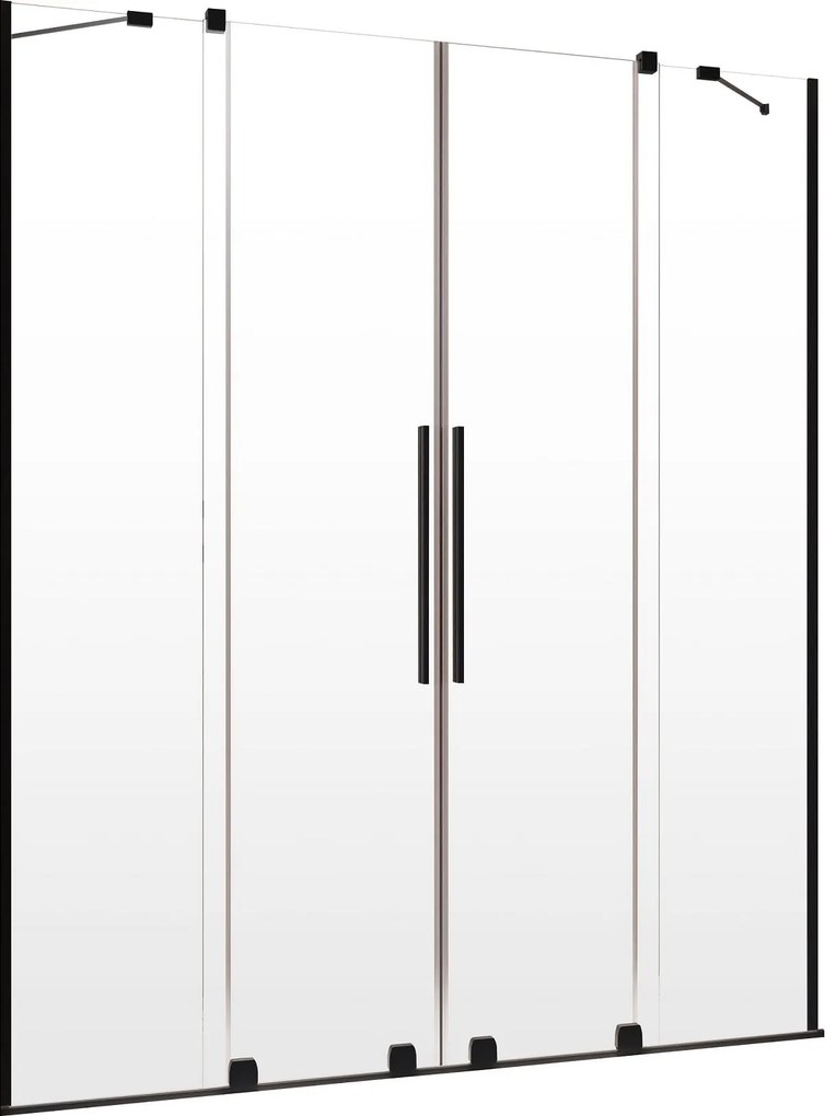 Radaway Furo Black Dwd 150 cm s výklenkovými dverami