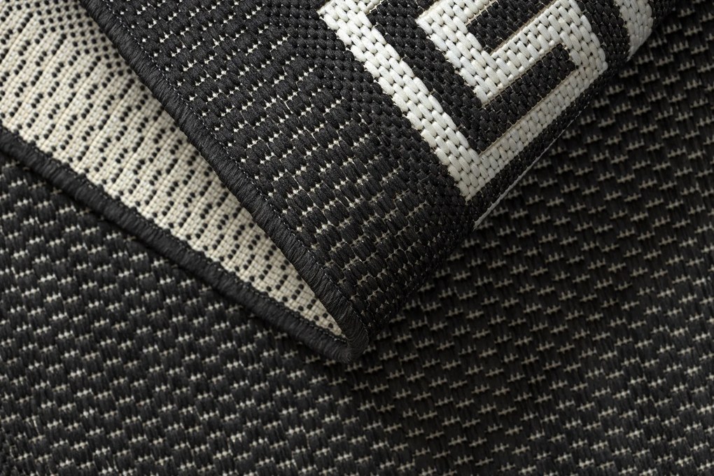 Koberec FLAT SISAL 49373690 Grécky čierno / krémový