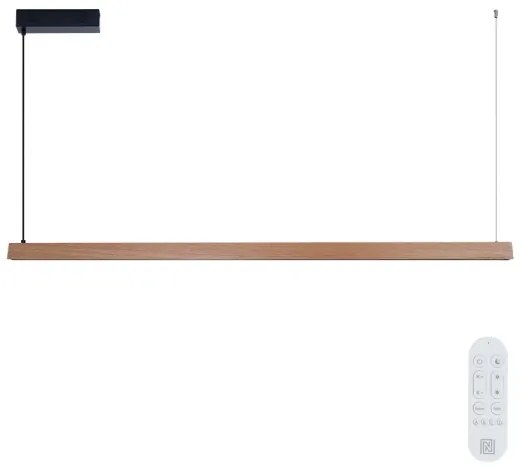 Immax NEO 07304L - LED stmievateľný luster na lane MADEIRA 33W/230V Wi-Fi Tuya 152 cm dub
