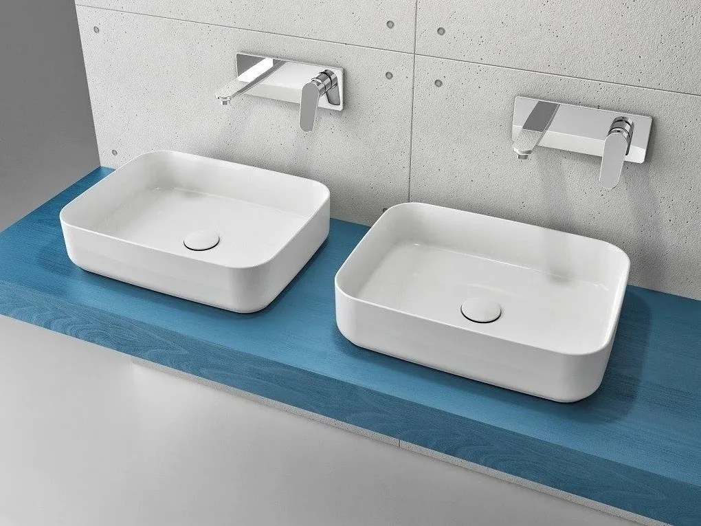 Isvea Isvea, INFINITY OVAL keramické umývadlo na dosku, 50x36x12 cm, biela, 10NF65050SV