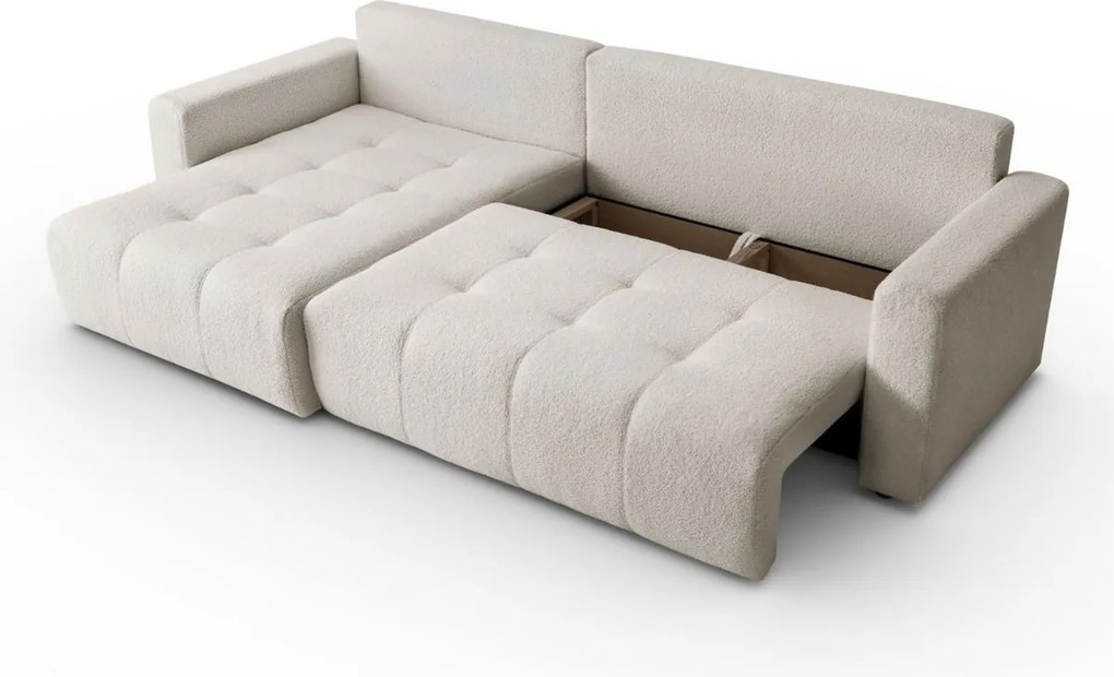 ROHOVÁ SEDAČKA SHARLOTTE 261 x 143 cm KRÉMOVÁ