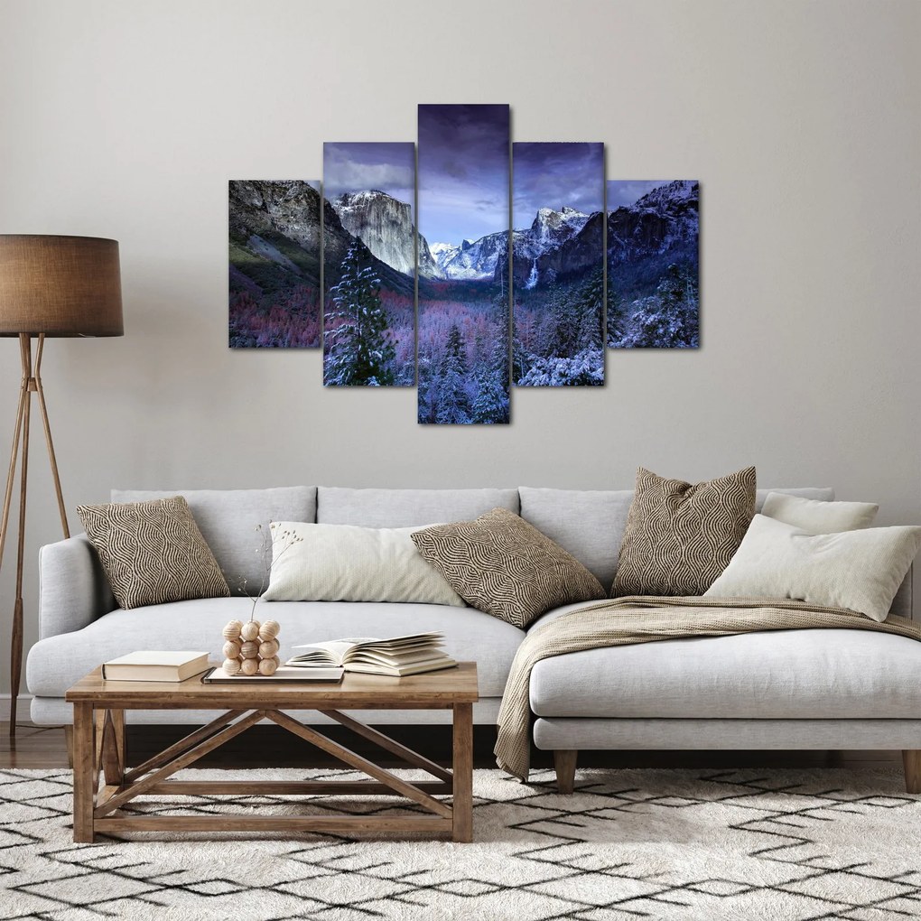 Obraz zimnej horskej krajiny (150x105 cm)
