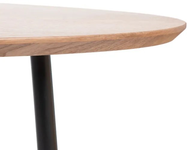 Jedálenský stôl SAVELMA naturálny s čiernymi nohami 892290