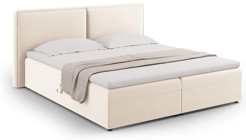 Krémová boxspring posteľ s úložným priestorom 180x200 cm Arendal – Cosmopolitan Design