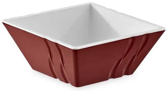 KULSAN LUXOR MISKA 13,8CMX13,8CM SADA 4KS ČERVENOBIELA