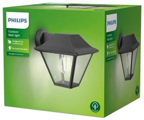 Philips - Vonkajšie nástenné svietidlo ALPENGLOW 1xE27/60W/230V IP44