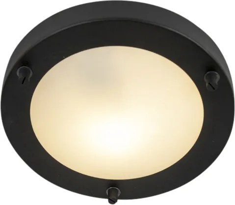 Moderné stropné svietidlo čierne 18 cm IP44 - Yuma