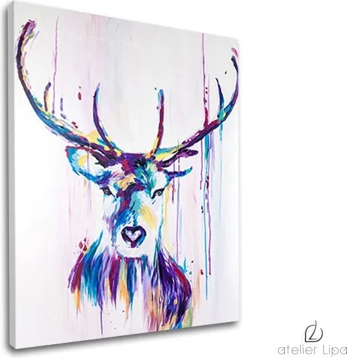 Autorská reprodukcia na plátne JELEŇ XOBDA047E1