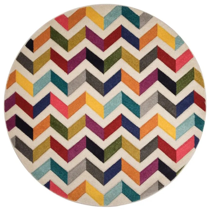 Flair Rugs, Kusový koberec Spectrum Bolero Multi kruh, 160x160 (priemer) kruh, viacfarebná, kancelária
