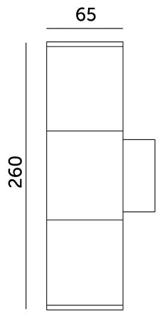 Vonkajšie nástenné svietidlo 2xGU10/35W/230V IP54 guľatý čierna