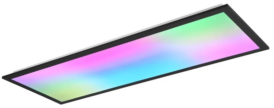 Čierne LED stropné svietidlo 29.5x80 cm Beta – Reality