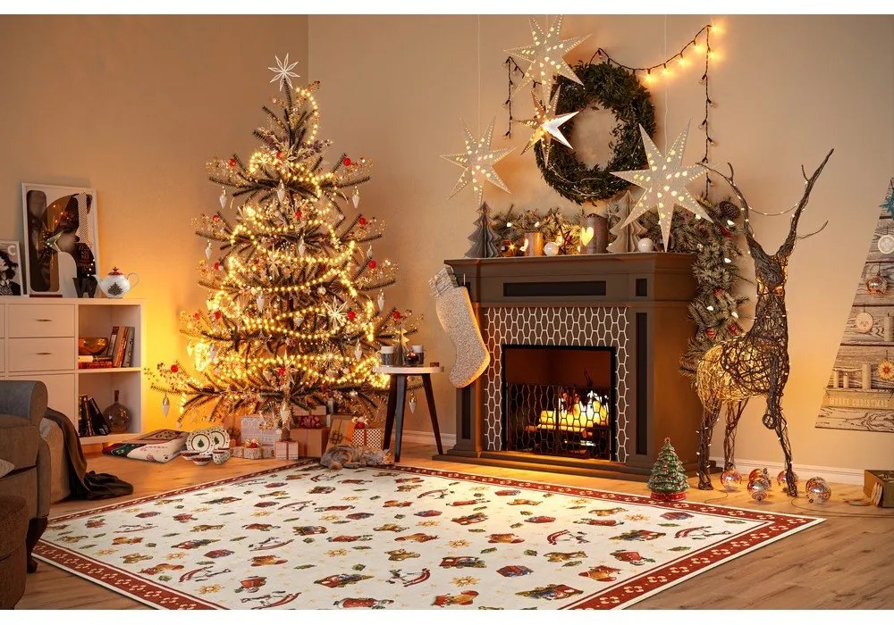 Červený koberec s vianočným motívom 160x230 cm Red Christmas – Villeroy&amp;Boch