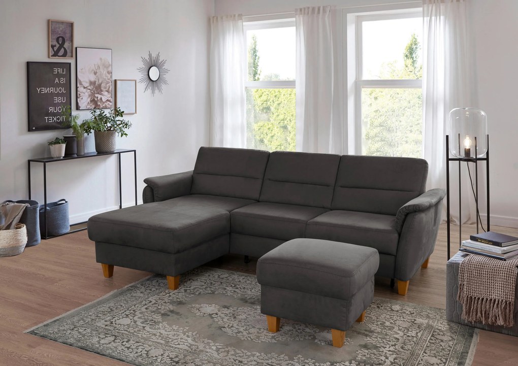 XXXLutz ROHOVÁ SEDAČKA, textil, sivá Sit & More - Sedačky - 000144019712