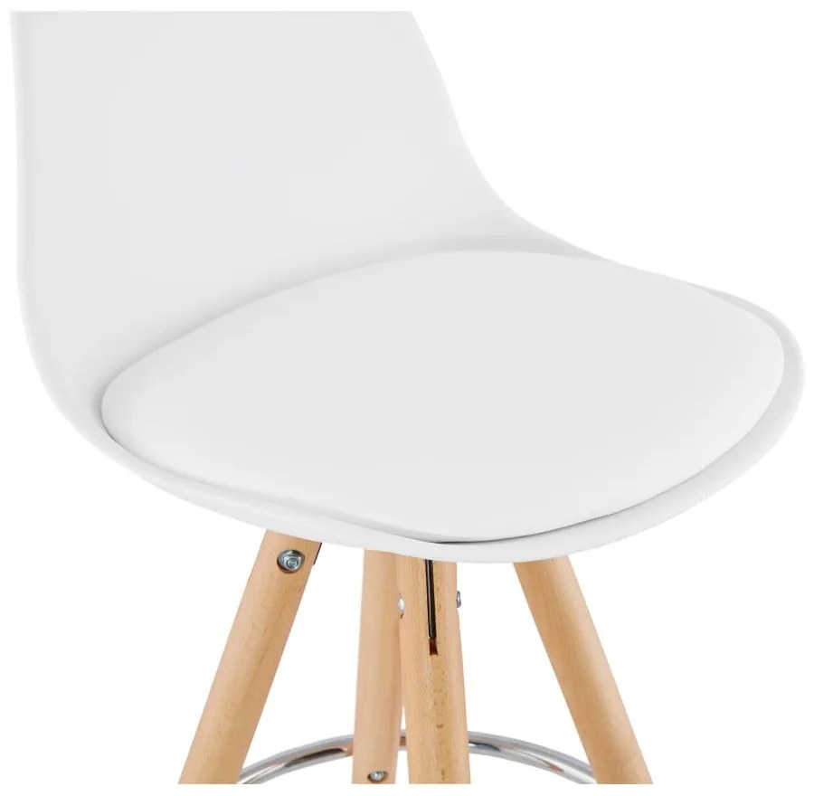 Biela barová stolička Kokoon Anau, výška sedu 64 cm