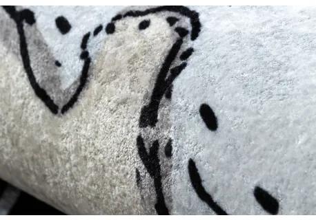 JUNIOR 51974.802 umývací koberec Medvede, zvieratá pre deti protišmykový - sivá Veľkosť: 120x170 cm