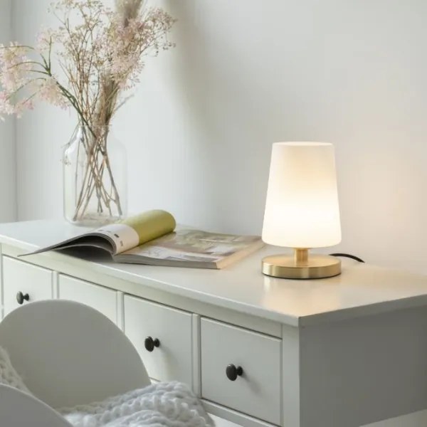 Paul Neuhaus 4146-60 - LED Stmievateľná stolná lampa SONJA 1xG9/3W/230V mosadz