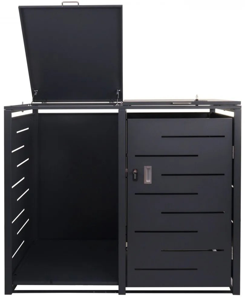 Prístrešok na smetiaku a drevo E83