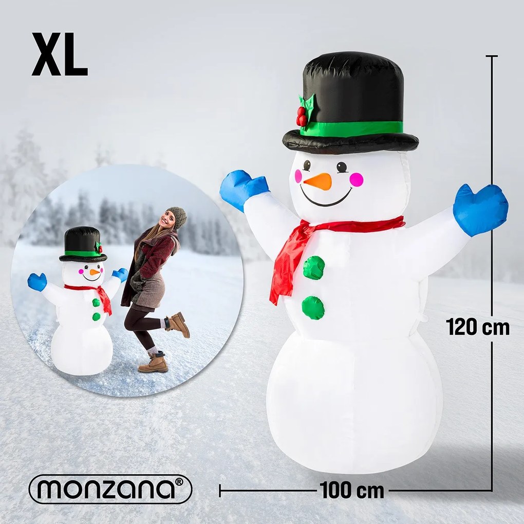 InternetovaZahrada Nafukovací snehuliak 120 cm