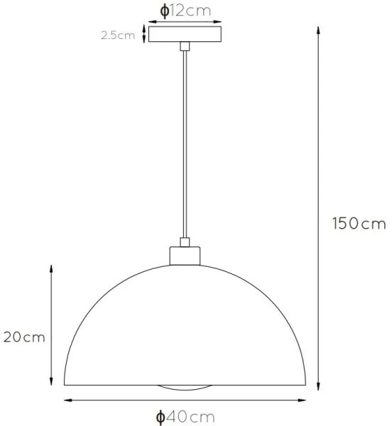 Lucide 45496/01/44 - Luster na lanku SIEMON 1xE27/40W/230V oranžová