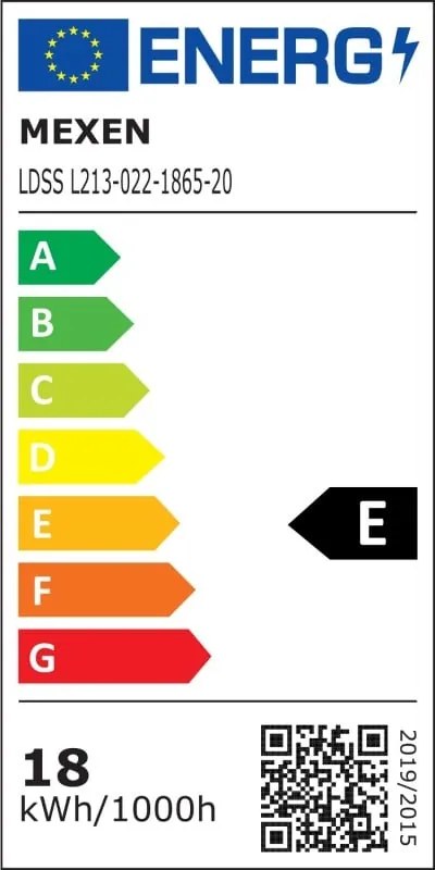 Mexen LDSS, LED stropné svietidlo, rozmer 22 x 22 cm, 18W, studená - 6500K, 1980 lm, biela - L213-022-1865-20