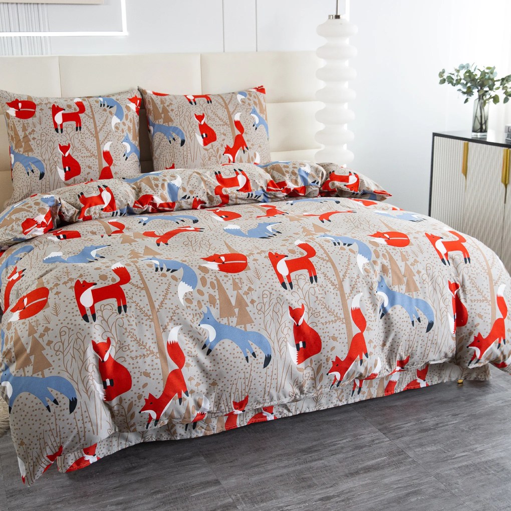 Obliečky z mikrovlákna RED FOX hnedé Rozmer obliečky: 2 ks 70 x 90 cm | 200 x 220 cm