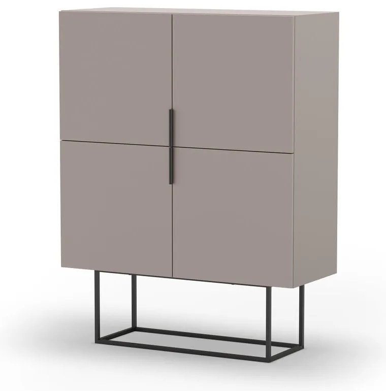 Sivobéžová skrinka 100x130 cm Titan – Marckeric